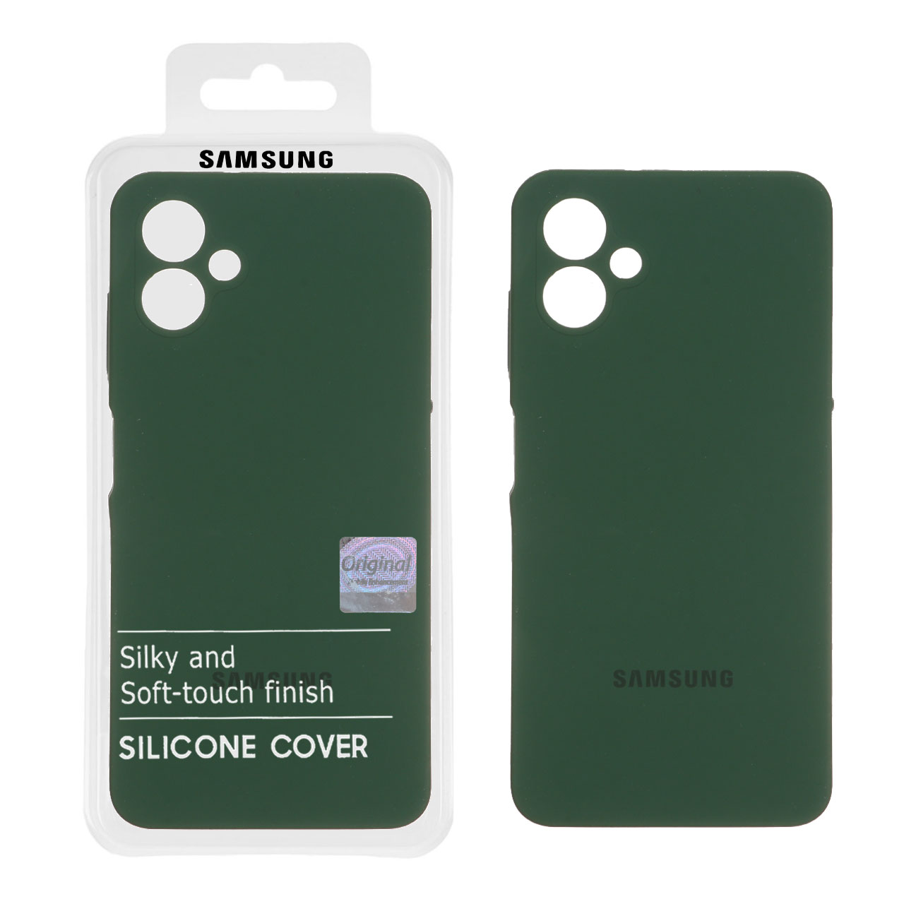 قاب سیلیکونی پاک کنی اورجینال Master Quality مدل Samsung Galaxy A06 - سبز تیره (پک دار)